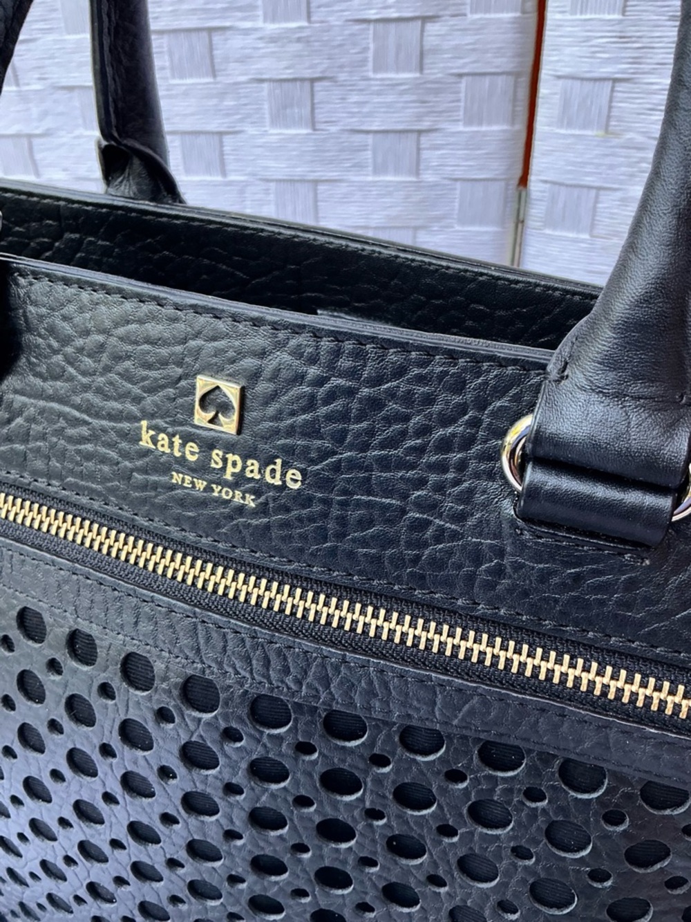 Kate Spade Tote Bag Black Pebble Leather - Picture 2 of 5